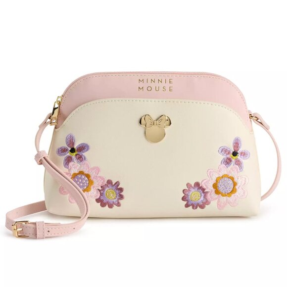 Disney Minnie Mouse Floral Embroidered Crossbody Purse - Picture 7 of 7